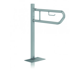 Folding bar 750mm floor support white steel